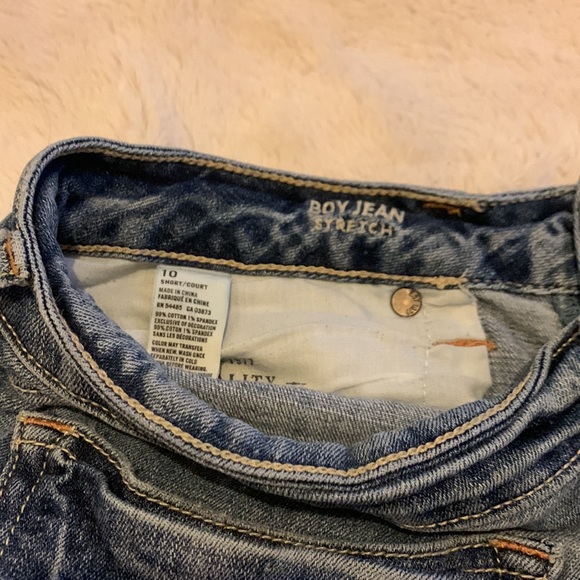 American Eagle Boy Jean Mid-Rise Medium Wash Size 10 Short - Picture 4 of 9